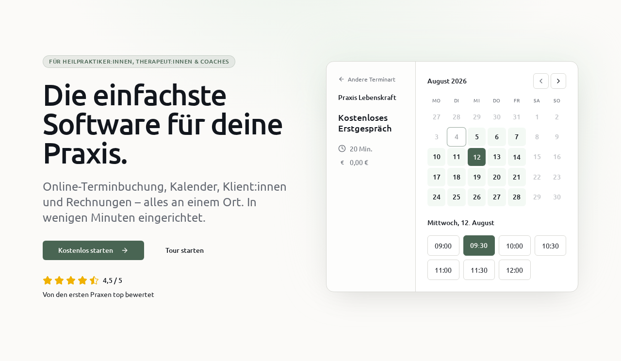 Vorschau der Ally Landingpage Hero Section